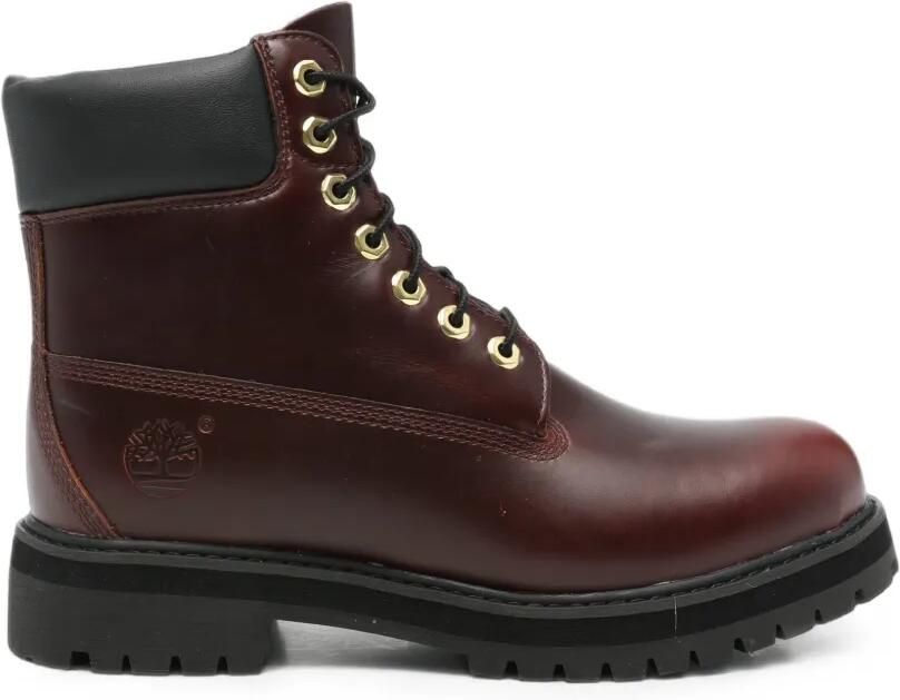 Timberland Leren enkellaarzen met veters Bruin