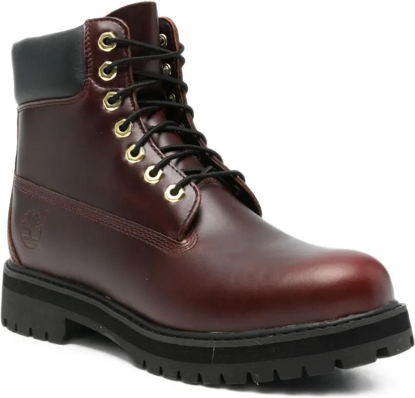 Timberland Leren enkellaarzen met veters Bruin - Foto 3