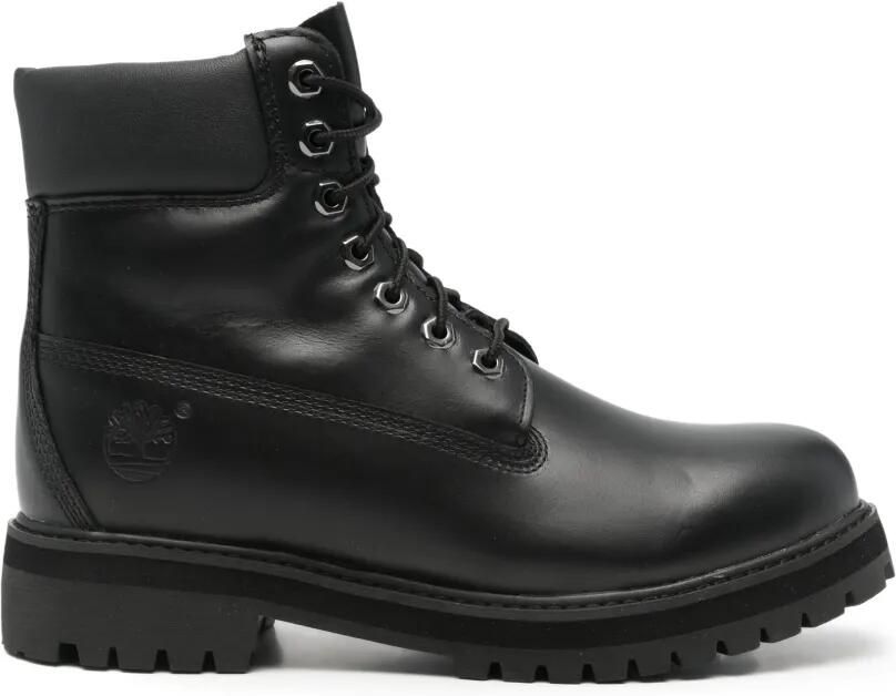 Timberland Leren enkellaarzen met veters Zwart