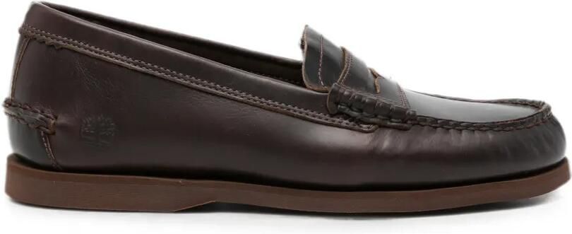Timberland Leren penny loafers Bruin