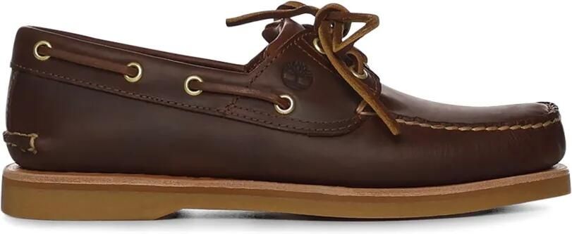 Timberland Loafers met textuur en strik Bruin