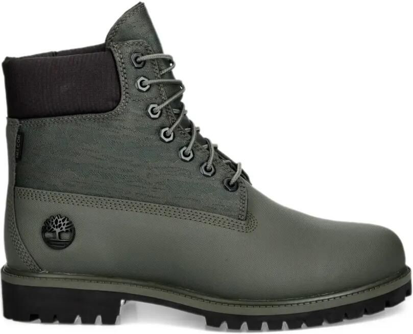 Timberland logo-plaque lace-up boots Groen