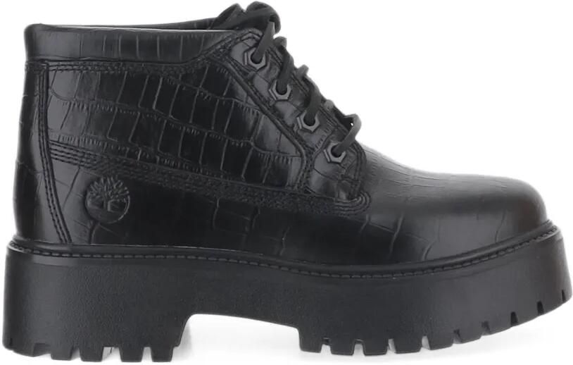 Timberland Mid Stone Street crocodile-effect ankle boots Zwart