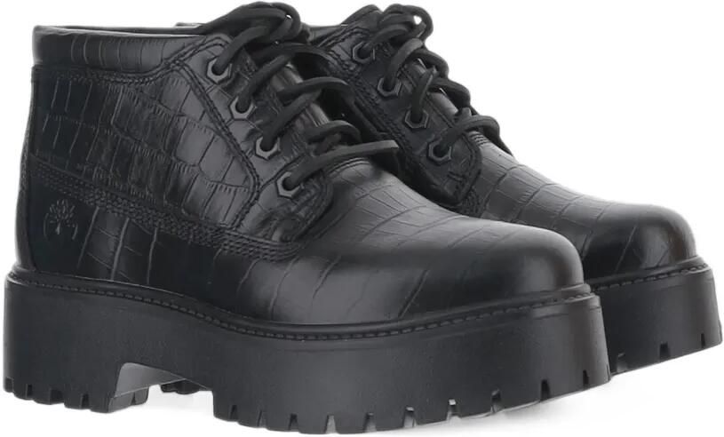 Timberland Mid Stone Street crocodile-effect ankle boots Zwart - Foto 3
