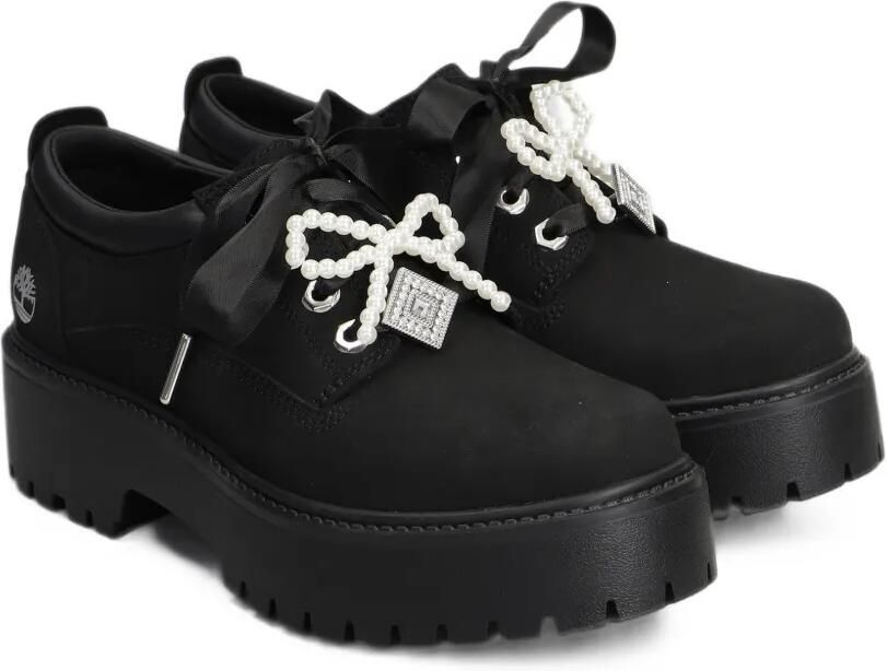 Timberland Stone Street faux-pearl-embellished platform lace-up shoes Zwart - Foto 3