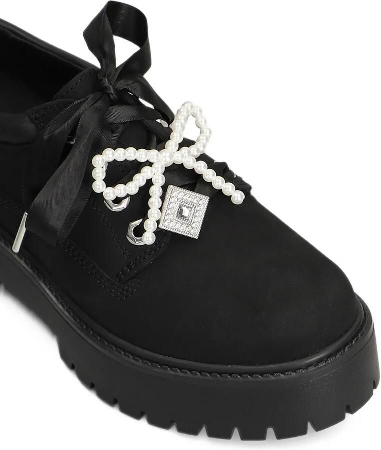 Timberland Stone Street faux-pearl-embellished platform lace-up shoes Zwart - Foto 2