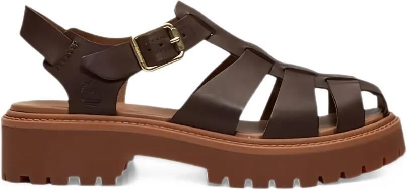 Timberland Stone Street leren sandalen met hak Bruin