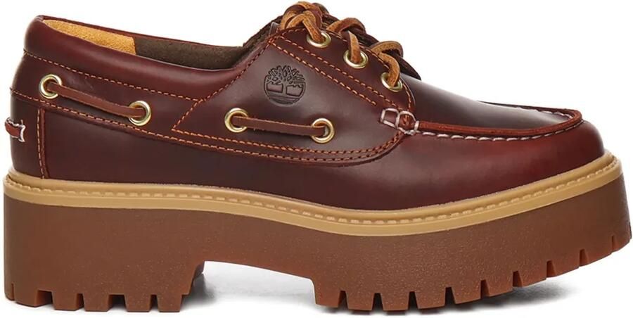 Timberland Stone Street loafers met plateauzool Rood