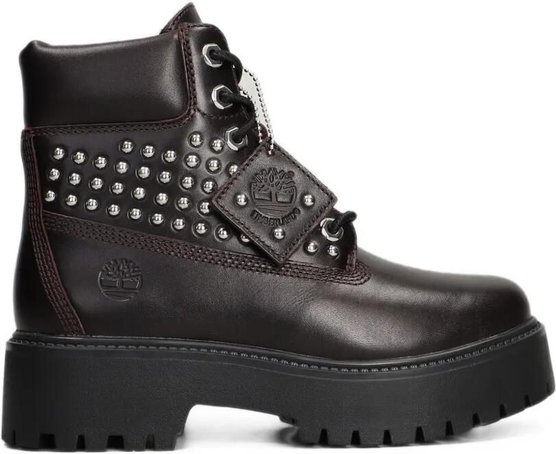 Timberland Stone Street stud-embellished platform combat boots Rood