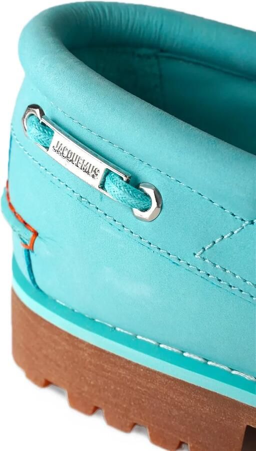 Timberland x Jacquemus Authentic logo-debossed lug-sole boat shoes Blauw - Foto 3