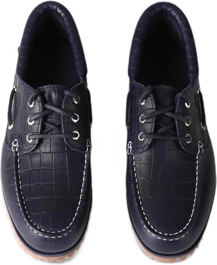 Timberland x Jacquemus crocodile-effect boat shoes Blauw - Foto 2