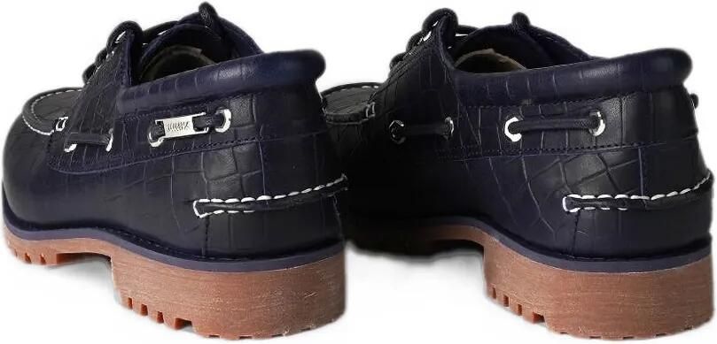 Timberland x Jacquemus crocodile-effect boat shoes Blauw - Foto 4