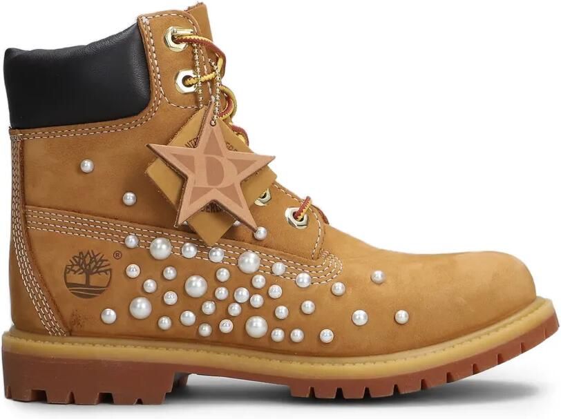 Timberland x Seddys Studios laarzen verfraaid met parels Beige