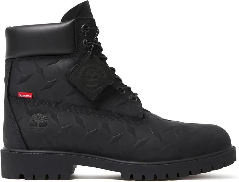 Timberland x Supreme Premium laarzen met traanplaatpatroon Zwart