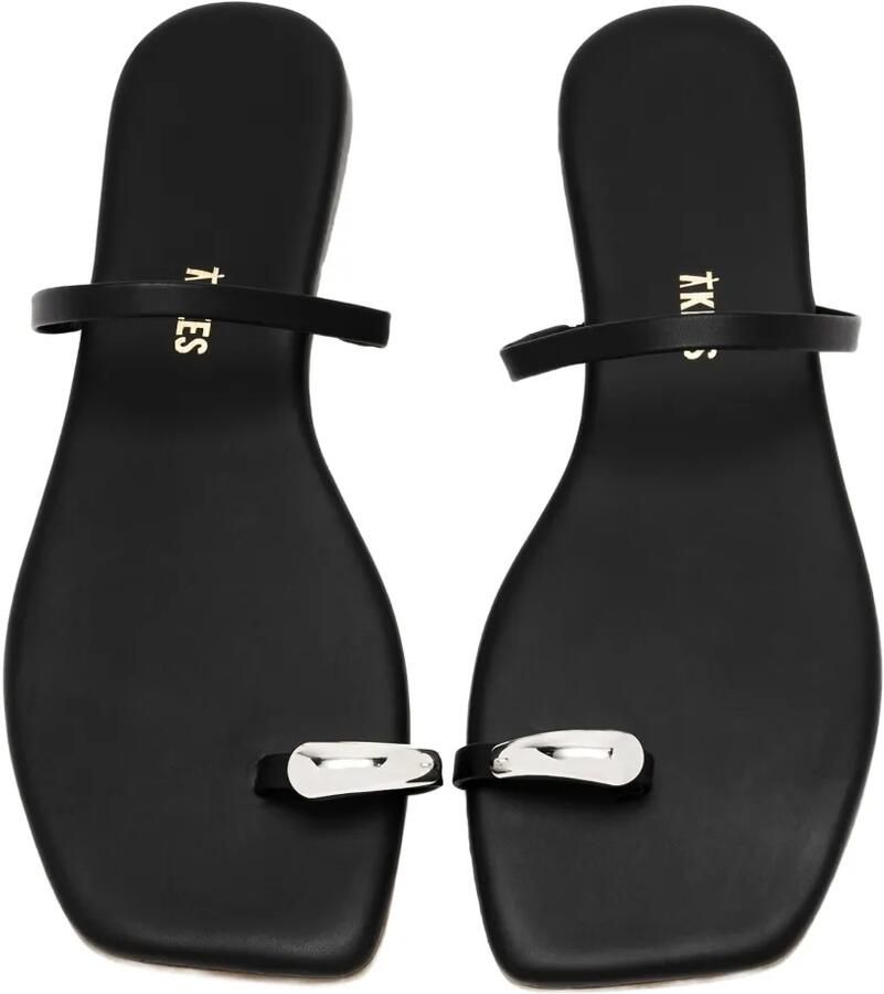 Tkees Colette sandalen met zilverkleurige hardware Zwart - Foto 2