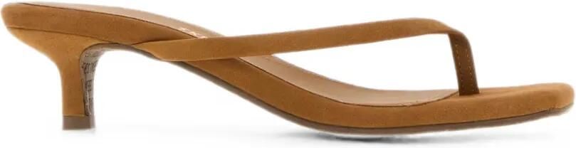 Tkees Julia suède sandalen met hak Bruin