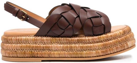 Tod's Leren espadrilles Bruin