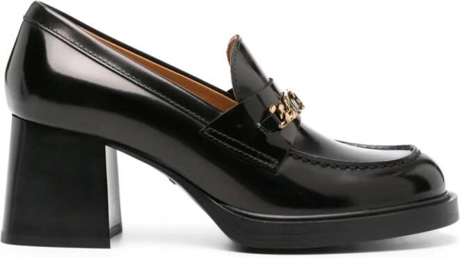 Tod's 65mm leren pumps met logoplakkaat Zwart