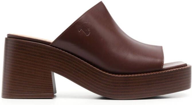 Tod's Muiltjes met plateauzool Bruin