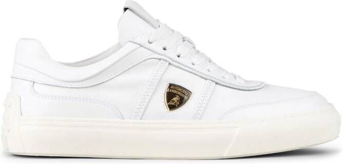 Tod's Automobili Lamborghini sneakers met vlakken Wit