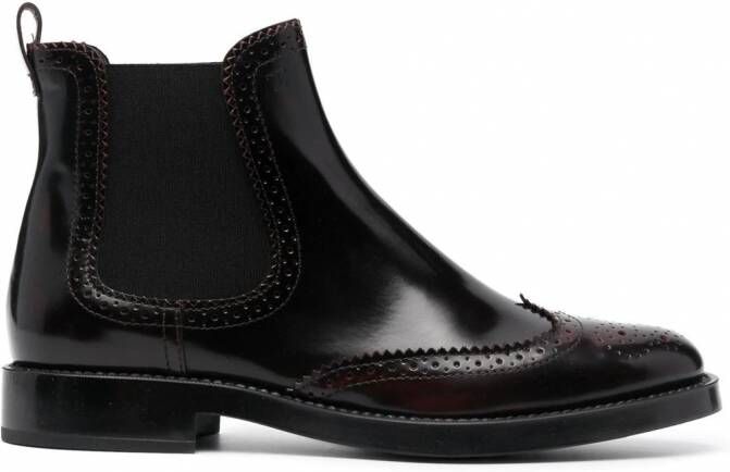 Tod's Chelsea laarzen met broguedetail Rood