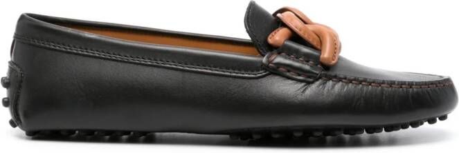 Tod's City Gommino leren loafers Zwart