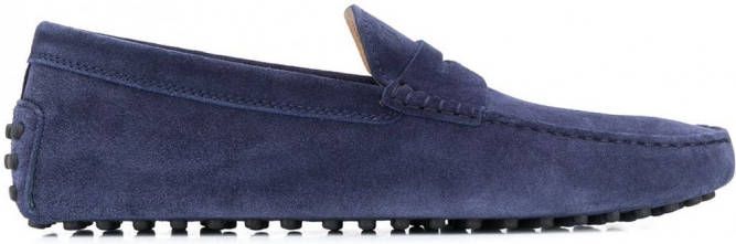 Tod's City Gommino loafers met textuur Blauw