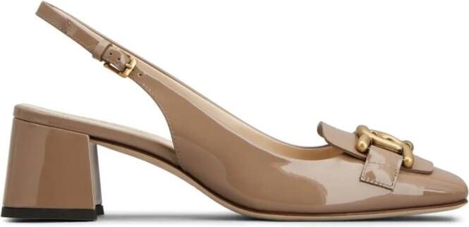 Tod's Cuoio pumps met logo Beige