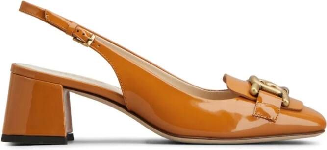 Tod's Cuoio pumps met logo Oranje