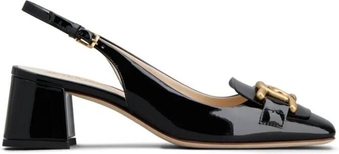 Tod's Cuoio pumps met logo Zwart