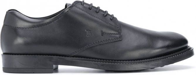Tod's Derby schoenen met logo reliëf Zwart