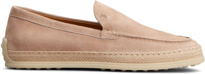 Tod's Espadrilles met logo-reliëf Beige