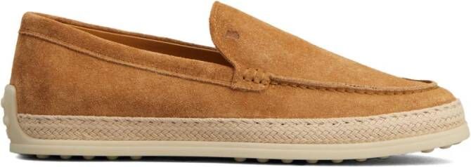 Tod's Espadrilles met logo-reliëf Bruin