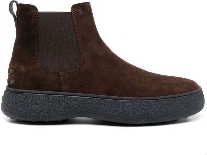 Tod's Enkellaarzen met plateauzool Bruin