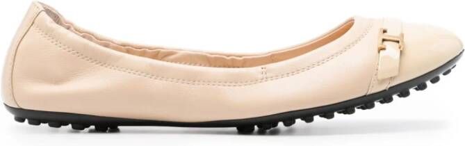 Tod's Gommino ballet pumps Beige