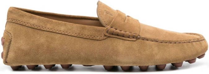 Tod's Gommino Bubble suède loafers Beige