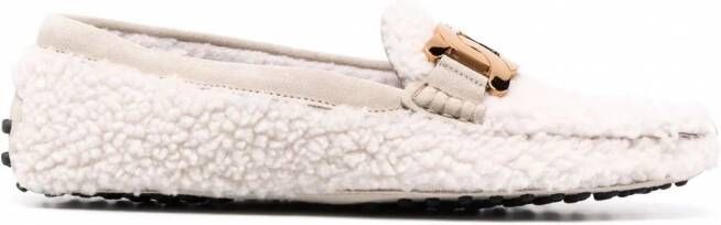 Tod's Gommino lammy loafers Wit