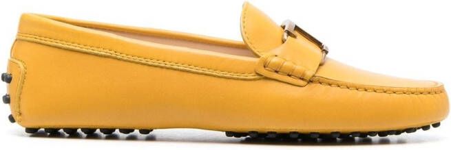 Tod's Gommino loafers met logoplakkaat Geel