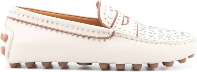 Tod's Gommino Macro loafers met studs Wit