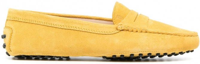 Tod's Gommino bewerkte loafers Geel