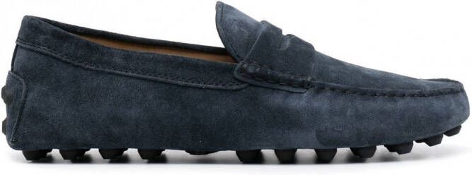 Tod's Gommino suède loafers Blauw