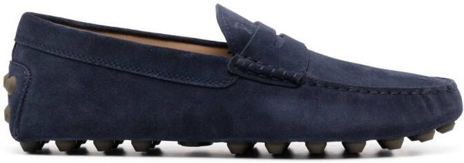 Tod's Gommino suède loafers Blauw