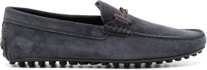 Tod's Gommino suède loafers Blauw