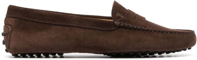 Tod's Gommino suède loafers Bruin