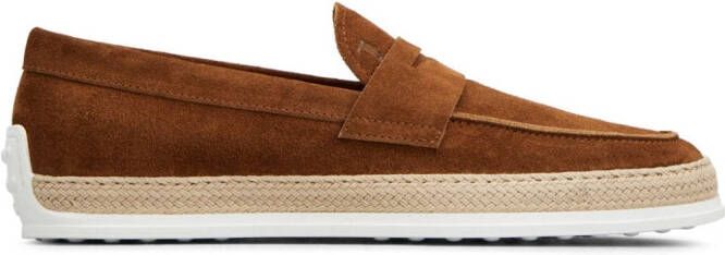 Tod's Gommino suède loafers Bruin