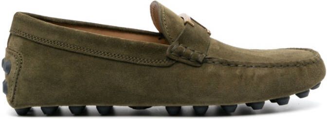 Tod's Gommino suède loafers Groen