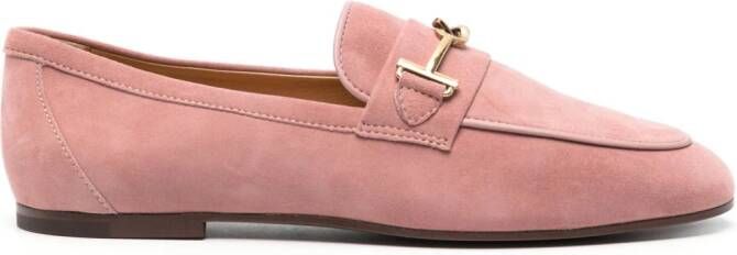 Tod's Gommino suède loafers Roze