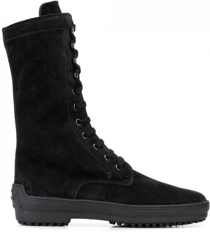 Tod's Halfhoge veterlaarzen Zwart - Schoenen.nl