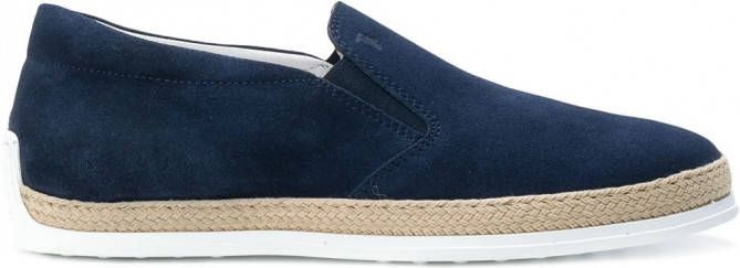 Tod's instap-espadrilles Blauw