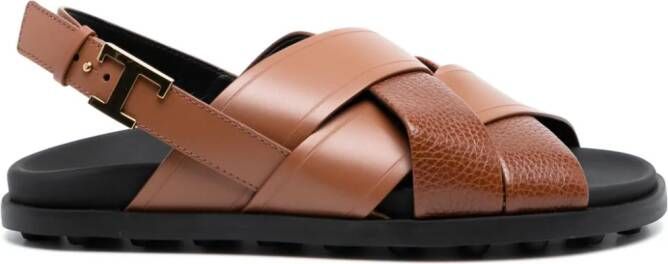 Tod's Leren sandalen Bruin